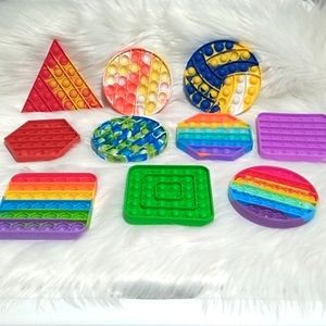 SALE! Pop It Bubble Fidgets Bundle Of 10 Great Condition